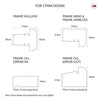 Exterior Door Frame with side glass apertures, Made to size, Type 2 Model 3.