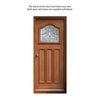 Estate Crown Hardwood External Front Door and Frame Set with Fittings - Double Glazing