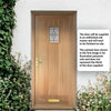 Cottage External Oak Front Door - Bevel Double Glazedo