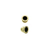 Two Dillon Small Round Door Edge Finger Pulls for Sliding and Pocket Doors - Polished Gold Finish