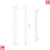 Outlet - Fingertip Block Door Handle 320mm MB