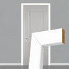 Made to Size Single Interior White Primed MDF Door Lining Frame and Simple Architrave Set