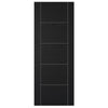 SpaceEasi Top Mounted Black Folding Track & Double Door  - Laminate Vancouver Black Door - Prefinished