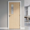 Made to Order Fire Internal Door - Flush American Ash Veneer - 30 Minute Fire Rated - Clear Glass - 08 - Prefinished