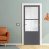 Berkley 2 Pane 1 Panel Solid Wood Internal Door UK Made DD6309SG - Frosted Glass - Eco-Urban - Colour Options