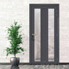 Avenue 2 Pane 1 Panel Solid Wood Internal Door UK Made DD6410SG Frosted Glass - Eco-Urban - Colour Options