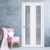 Avenue 2 Pane 1 Panel Solid Wood Internal Door UK Made DD6410SG Frosted Glass - Eco-Urban - Colour Options