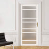 Metropolitan 7 Pane Solid Wood Internal Door UK Made DD6405SG Frosted Glass - Eco-Urban - Colour Options