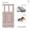 External Victorian Gaskell Made to Measure Front Door - 45mm Thick - Six Colour Options - Toughened Double Glazing - 3 Pane