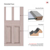 Exterior Georgian Blackwell Made to Measure Front Door - 45mm Thick - Seven Colour Options - Toughened Double Glazing - 6 Pane