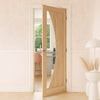 Girona Oak Internal Door - Clear Glass - Unfinished