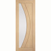 Girona Oak Internal Door - Clear Glass - Prefinished