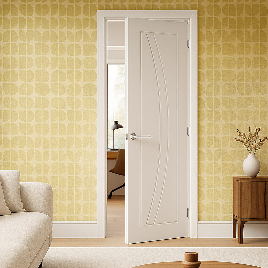 Girona White Primed Flush Internal Door - 1/2 Hour Fire Rated