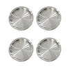 Two Pairs of Elegant 64mm Sliding Glass Door Round Flush Pulls - Satin Stainless Steel