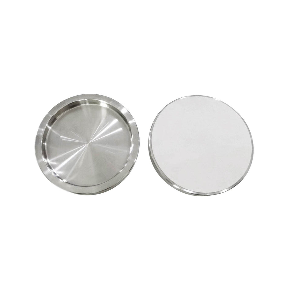 One Pair of Elegant 64mm Sliding Glass Door Round Flush Pulls - Satin Stainless Steel