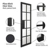 Top Mounted Black Sliding Track & Door - Industrial Plaza Black Internal Door - Clear Glass - Prefinished