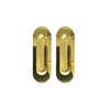 Four Pairs of Burbank 120mm Sliding Door Oval Flush Pulls - Polished Gold Finish