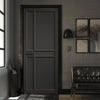 Greenwich Panel Black Painted Internal Door - Prefinished