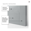 Urban Deco® Solid Wood Internal Door UK Made - Mist Grey Premium Primed - Bespoke Sizes