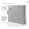 Malvan 4 Panel Solid Wood Internal Door UK Made DD6414 - Eco-Urban - Colour Options