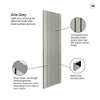 J B Kind Laminates Aria Grey Coloured Fire Internal Door Pair - 1/2 Hour Fire Rated - Prefinished
