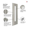 J B Kind Laminates Aria Grey Glazed Internal Internal Door Pair - Clear Glass - Prefinished