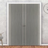 J B Kind Laminates Aria Grey Coloured Fire Internal Door Pair - 1/2 Hour Fire Rated - Prefinished