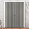 J B Kind Laminates Aria Grey Coloured Fire Internal Door Pair - 1/2 Hour Fire Rated - Prefinished