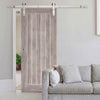 Single Sliding Door & Stainless Steel Barn Track - Laminate Mexicano Light Grey Door - Prefinished