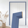 Made to Size Thruframe Interior Heather Blue Primed Door Lining Frame and Modern Architrave Set - Suits Double Fire Doors