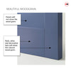 Urban Deco® Solid Wood Internal Door UK Made - Heather Blue Premium Primed - Bespoke Sizes