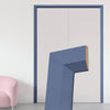 Made to Size Thruframe Interior Urban Heather Blue Primed Door Lining Frame and Modern Architrave Set - Suits Double Doors