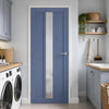 Cornwall 1 Pane 2 Panel Solid Wood Internal Door UK Made DD6404SG Frosted Glass - Eco-Urban - Colour Options