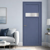 Orkney 1 Pane 2 Panel Solid Wood Internal Door UK Made DD6403SG Frosted Glass - Eco-Urban - Colour Options