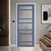 Metropolitan 7 Pane Solid Wood Internal Door UK Made DD6405SG Frosted Glass - Eco-Urban - Colour Options