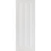 Premium Double Sliding Door & Wall Track - Idaho 3 Panel Door - White Primed