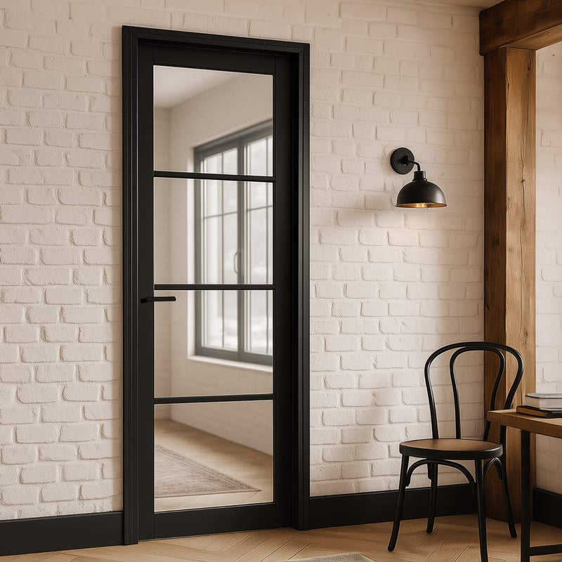 Friendly Value - Industrial Glazed Door - Black Primed