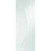 Premium Single Sliding Door & Wall Track - Salerno Flush Door - White Primed