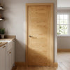 J B Kind Oak Contemporary Ostria Flush Fire Internal Door - 30 Minute Fire Rated - Prefinished