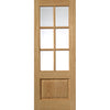 EasiKit Internal Door and Frame Kit - J B Kind Oak Classic Dove Internal Door - Bevelled Clear Glass