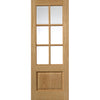 EasiKit Internal Door and Frame Kit - J B Kind Oak Classic Dove Internal Door - Bevelled Clear Glass