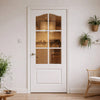 Kent 6 Pane Internal Door - Bevelled Clear Glass - White Primed