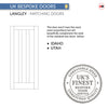 UK Made to Measure - Langley Interior Door - Reeded Glass - Premium Primed - 7 Colour Options