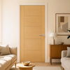 Valdor - Ladder 5 Panel Oak Internal Door - Unfinished