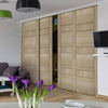 Minimalist Wardrobe Door & Frame Kit - Four Edmonton Light Grey Door - Prefinished