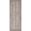 Premium Single Sliding Door & Wall Track - Laminate Mexicano Light Grey Door - Prefinished