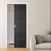 Laminate Vancouver Black Evokit Pocket Fire Door - 30 Minute Fire Rated - Prefinished
