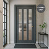 UK Made to Measure - Langley Interior Door - Reeded Glass - Premium Primed - 7 Colour Options