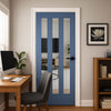 UK Made to Measure - Langley Interior Door - Clear Glass - Premium Primed - 7 Colour Options