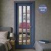 UK Made to Measure - Langley Interior Door - Reeded Glass - Premium Primed - 7 Colour Options